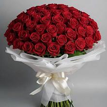 Букет 101 Красная роза Блэк Мэджик в Винзили