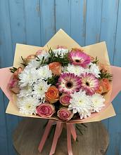 Букет цветов из:  Розы, Герберы и Хризантемы в Винзили