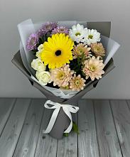 Букет цветов из:  Розы, Герберы и Хризантемы в Винзили