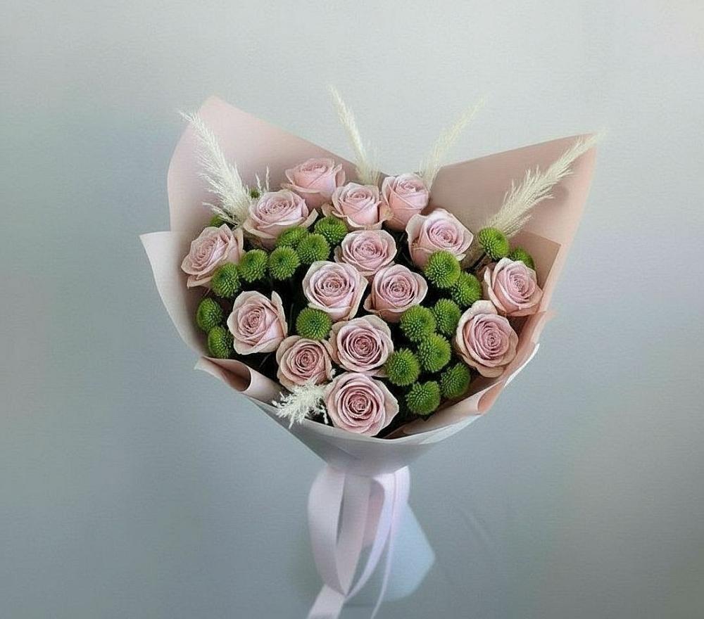 Букет цветов из: Розы и Хризантемы в Винзили