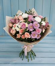Букет цветов из:  Хризантемы, Розы и Альстромерии в Винзили