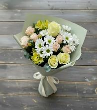 Букет цветов из:  Альстромерии, Розы и Хризантемы в Винзили