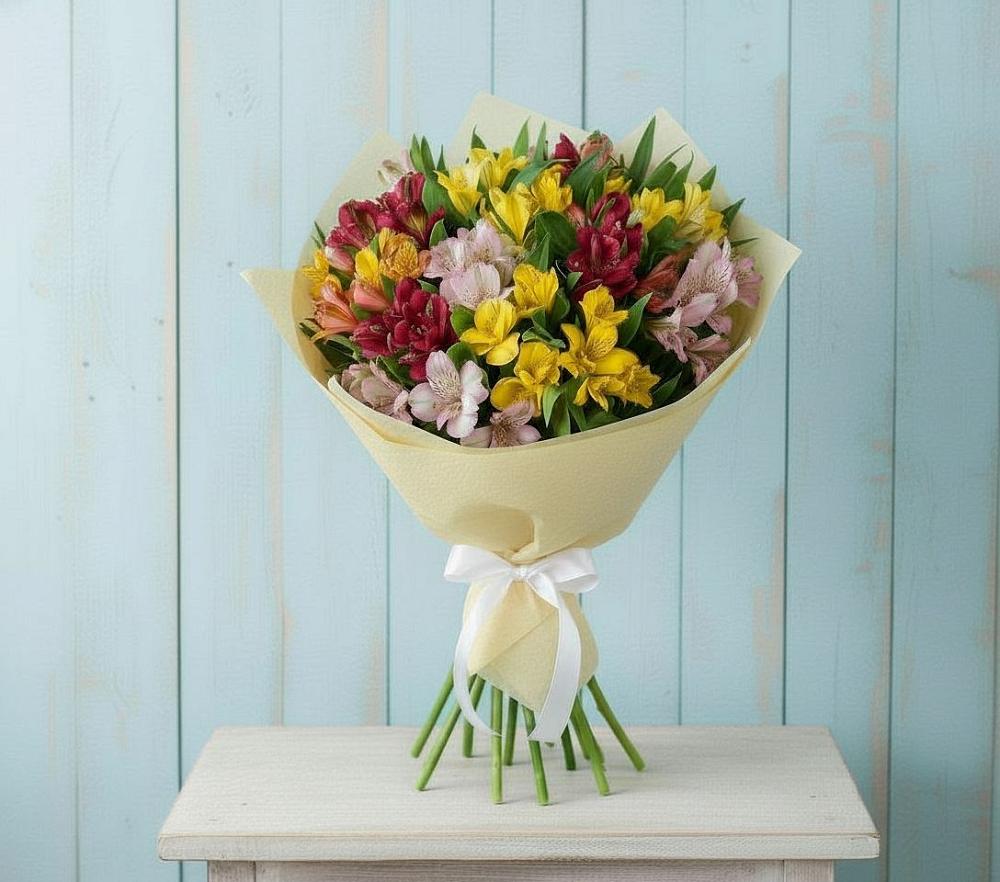 Букет цветов из: Альстромерии в Винзили