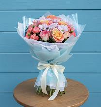 Букет цветов из:  Хризантемы и Розы в Винзили