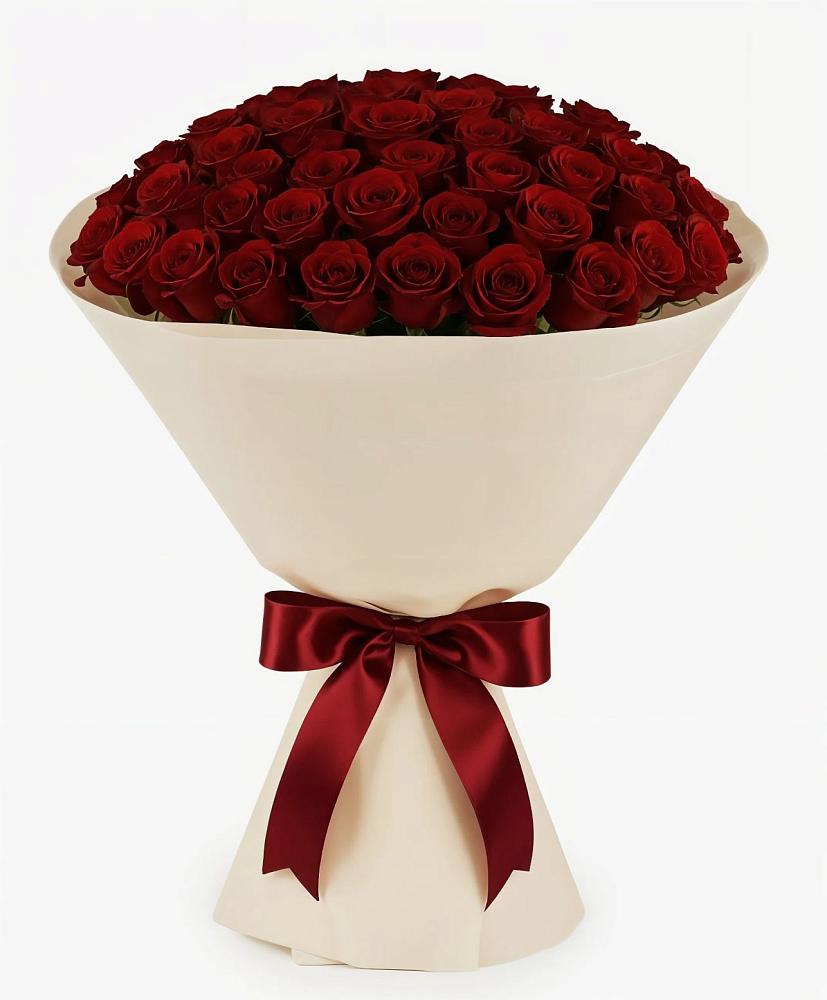 Букет 101 Бордовая роза Блэк Бакарра в Винзили