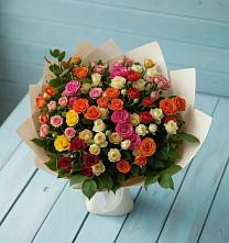 Букет Микс из разноцветных кустовых роз #REPLACE_PRED# Винзили